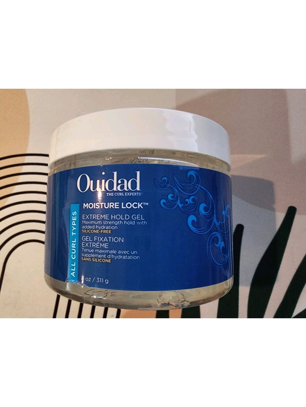 Ouidad Moisture Lock Extreme Hold Gel 311g - Maximum Strength Hold with Hydraton